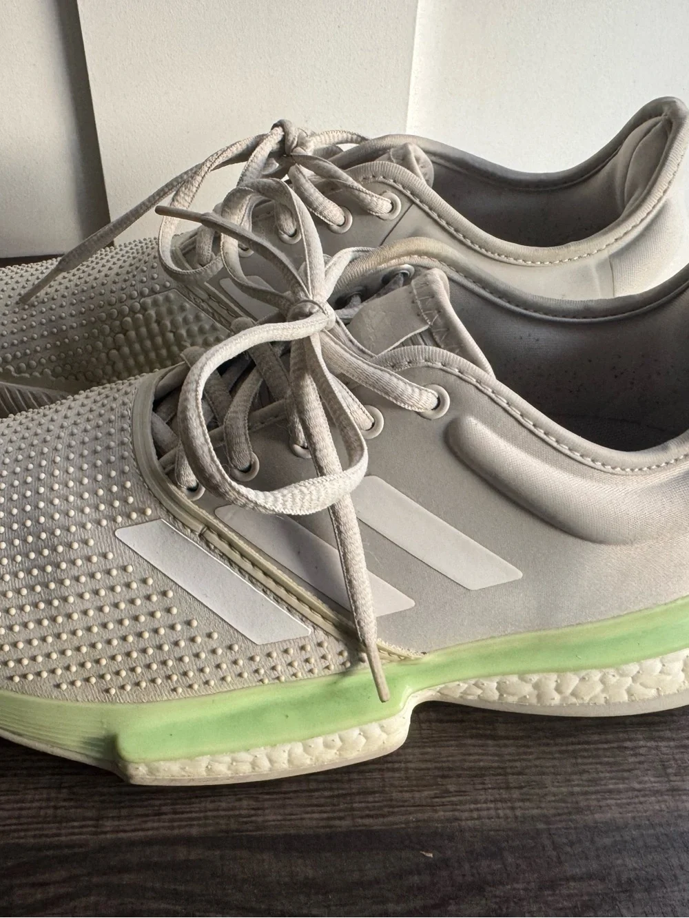 Adidas Adizero Ubersonic Boost Tennis Shoes Women’s US 8 White/Off-White